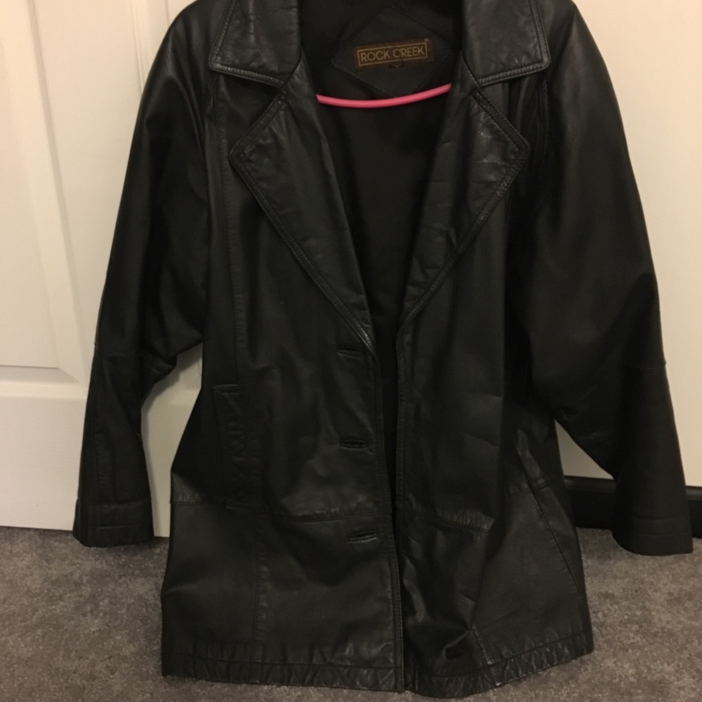 Leather coat